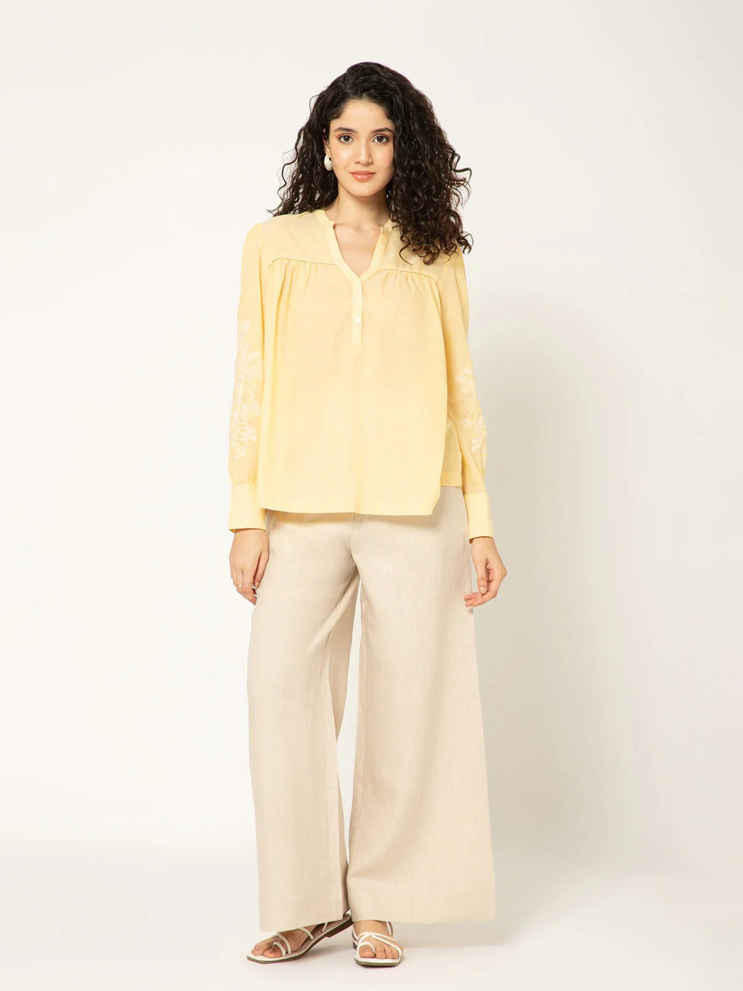 B77 CELINE - Embroidered Organic Cotton Women&