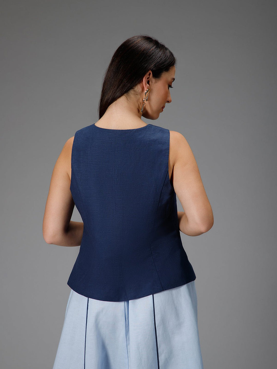 B77 OCEAN - Sustainable Cotton Linen Waistcoat - Suspire