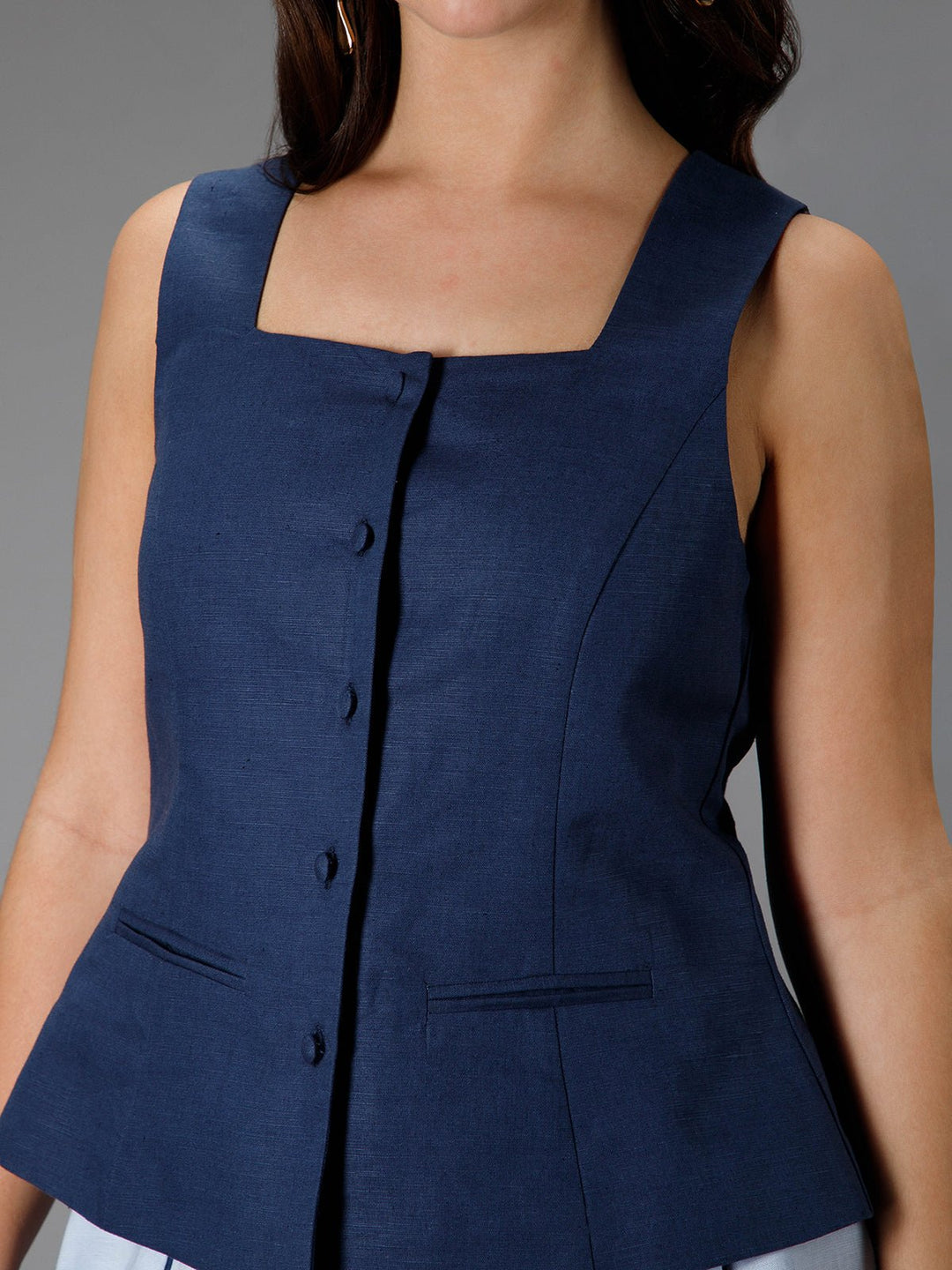 B77 OCEAN - Sustainable Cotton Linen Waistcoat - Suspire