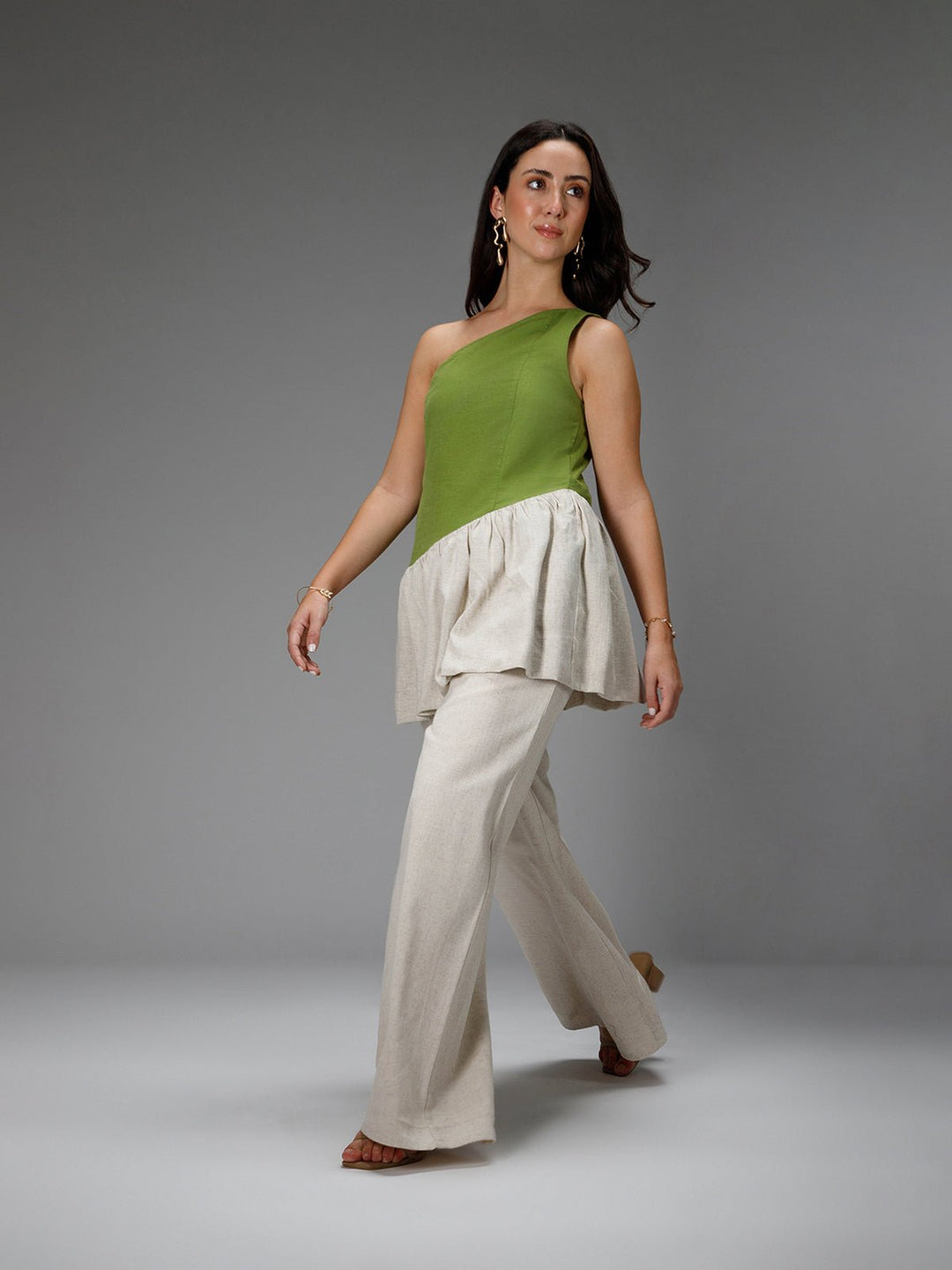 B77 PRAIRIE - Statement top in Cotton Linen - Suspire