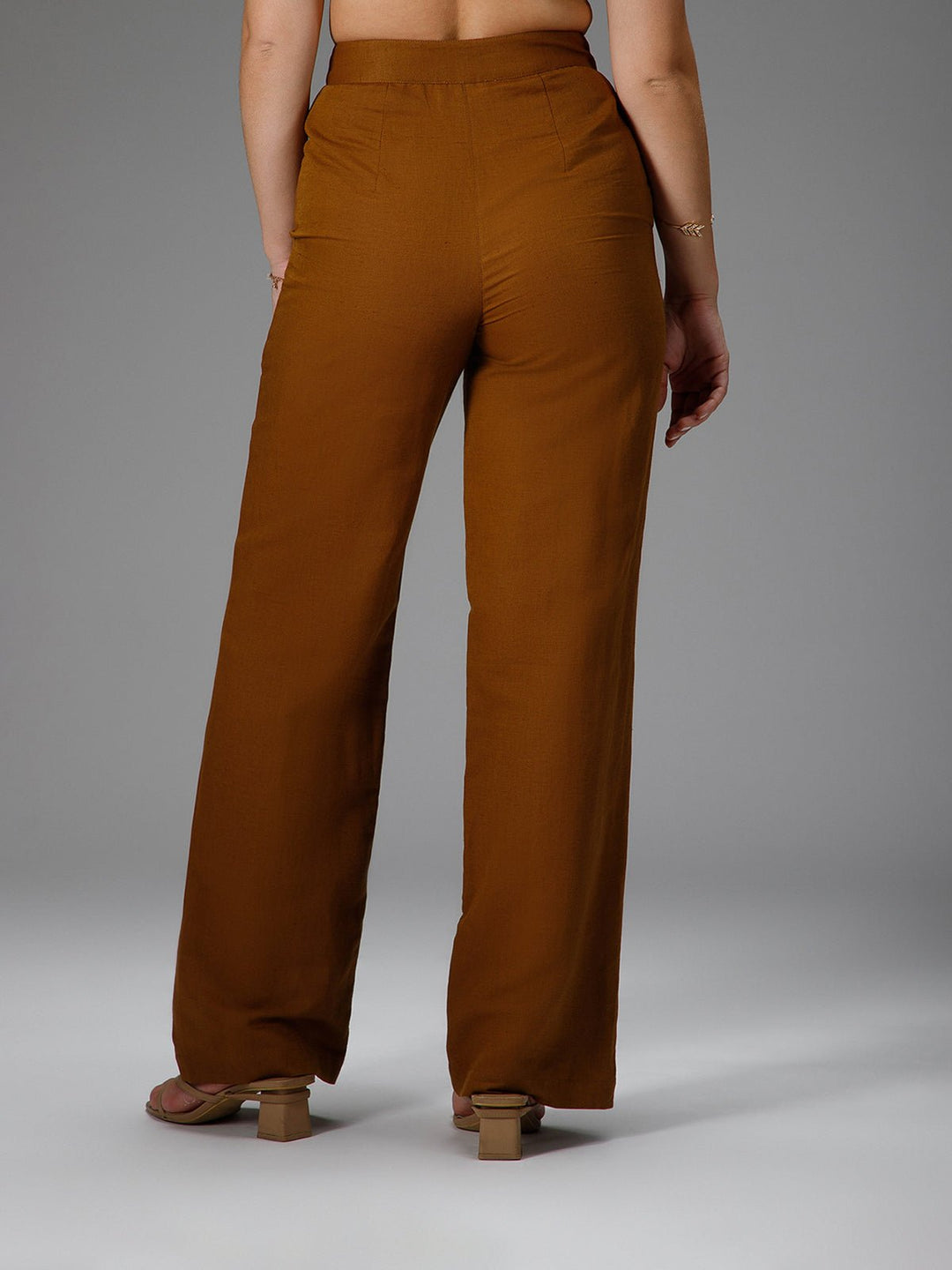 B77 SAVANNAH - Cotton Linen Straight - cut Pants - Suspire