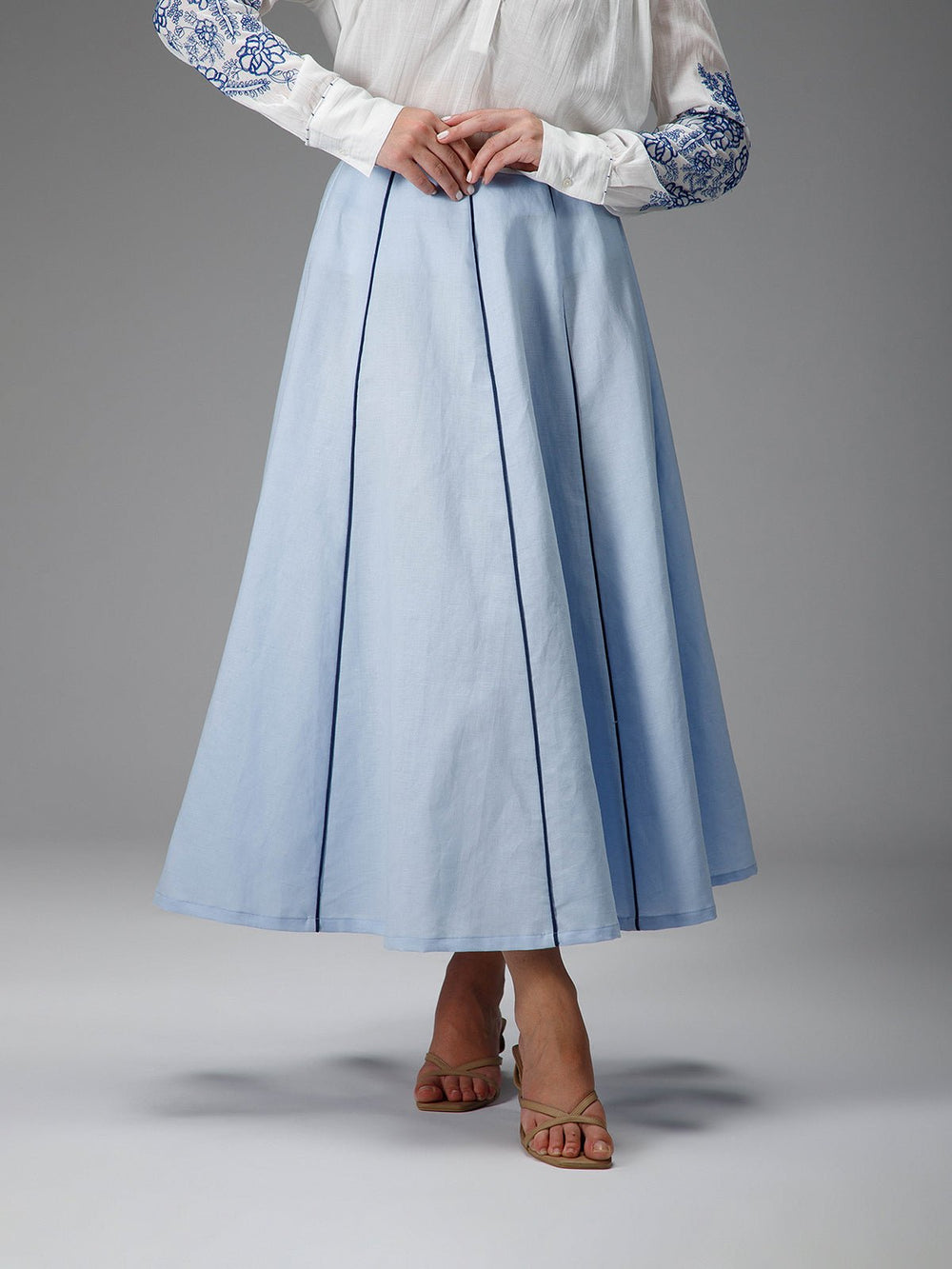 B77 SKYE - Cotton Linen Long Skirt