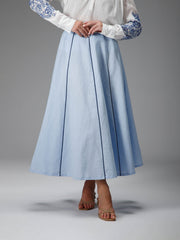 B77 SKYE - Cotton Linen Long Skirt