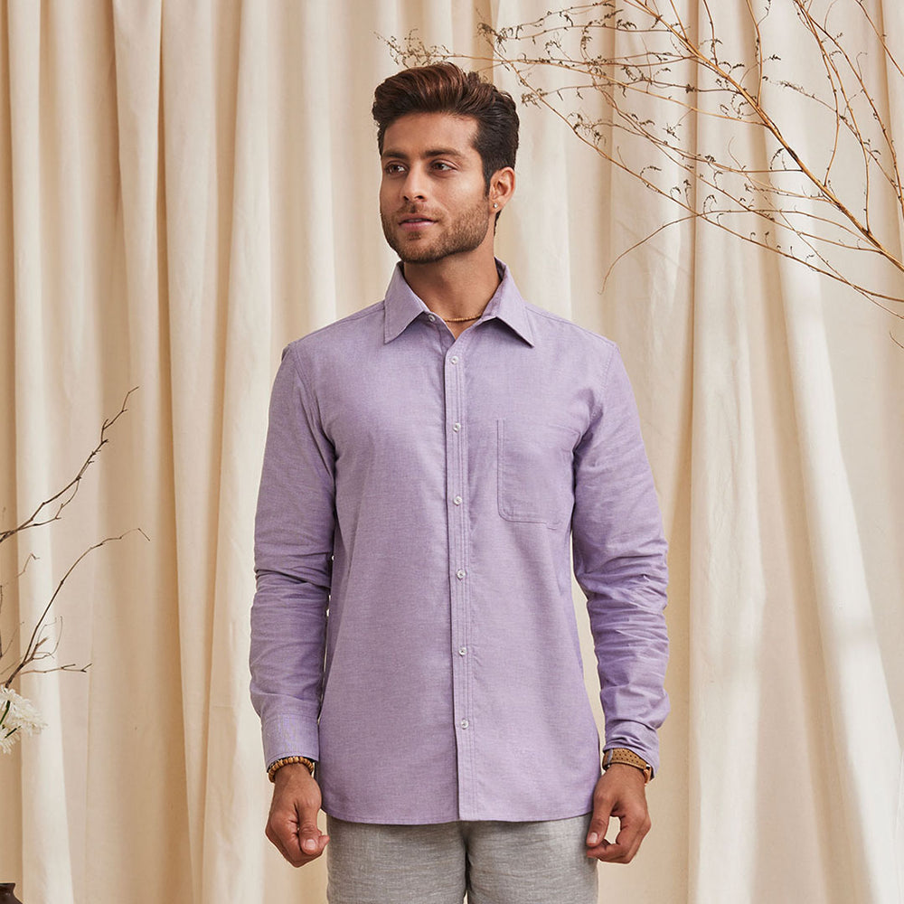 B77 Men's Formal Full Sleeves Organic Cotton Shirt