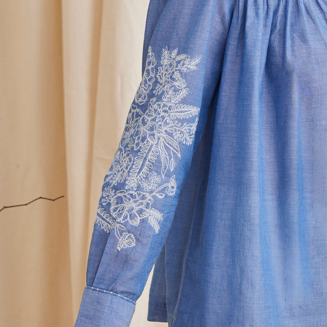 B77 CELINE Embroidered Organic Cotton Women&
