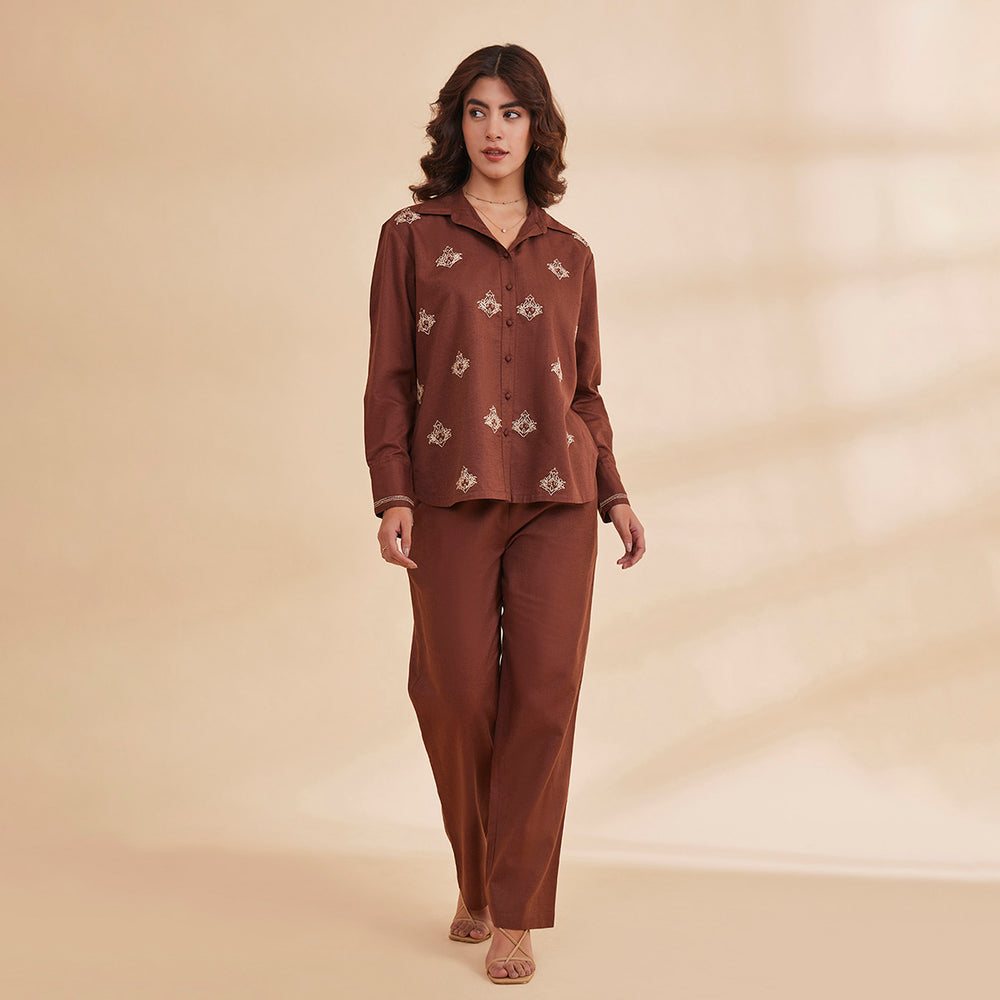 B77 INAYA Straight legged Women's Linen Pants