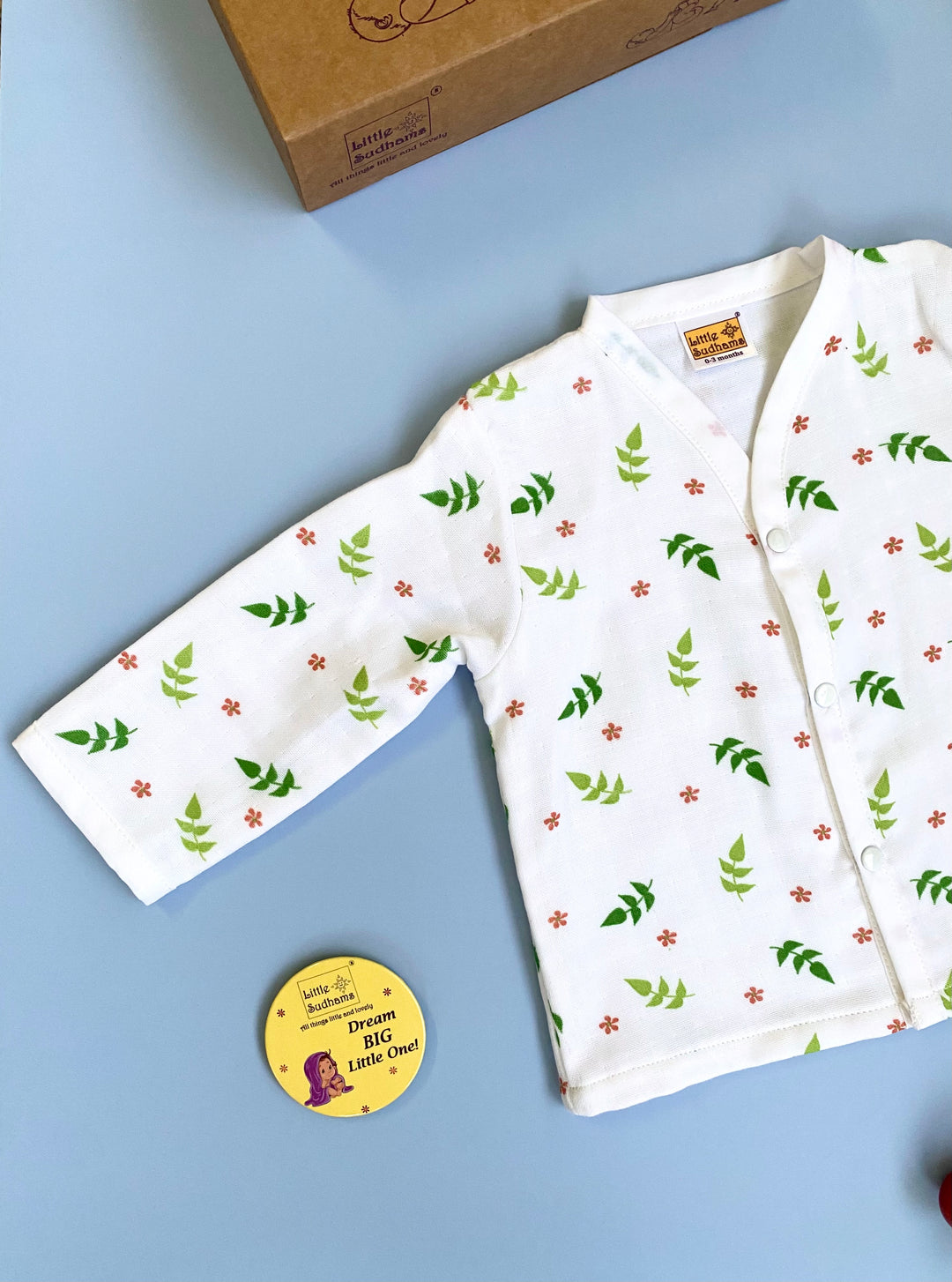 Little Sudhams Organic Cotton Muslin Baby Full-Sleeve Set