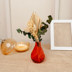 Amber Serenity Reed Diffuser with Dried Flowers & Vase | Home Fragrance