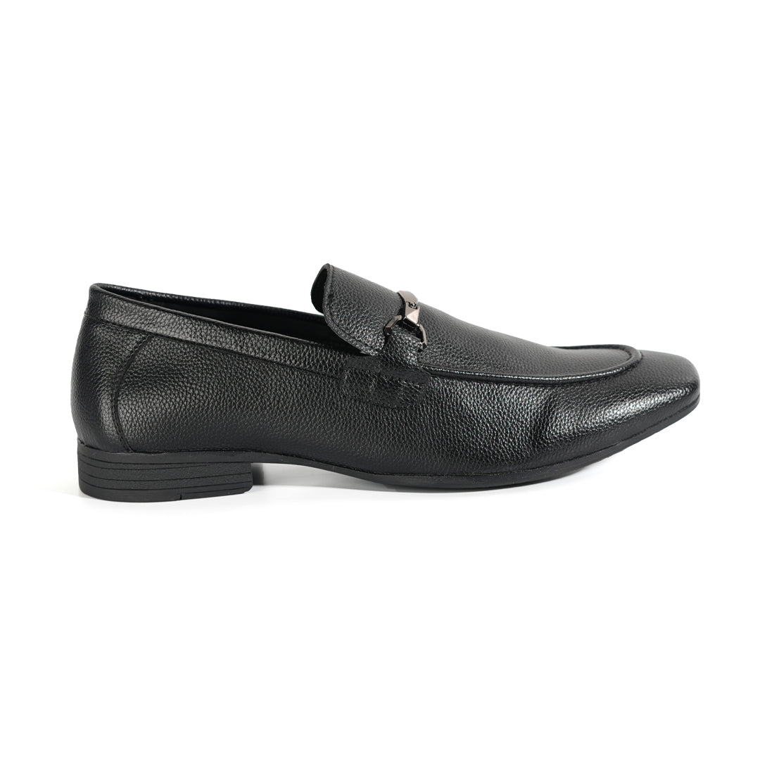 Monkstory Buckled Flexi Business Slip-Ons - Black