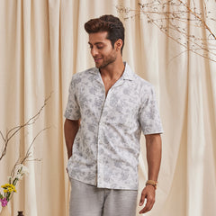 B77 Men's Casual Cuban Collar Organic Cotton Shirt