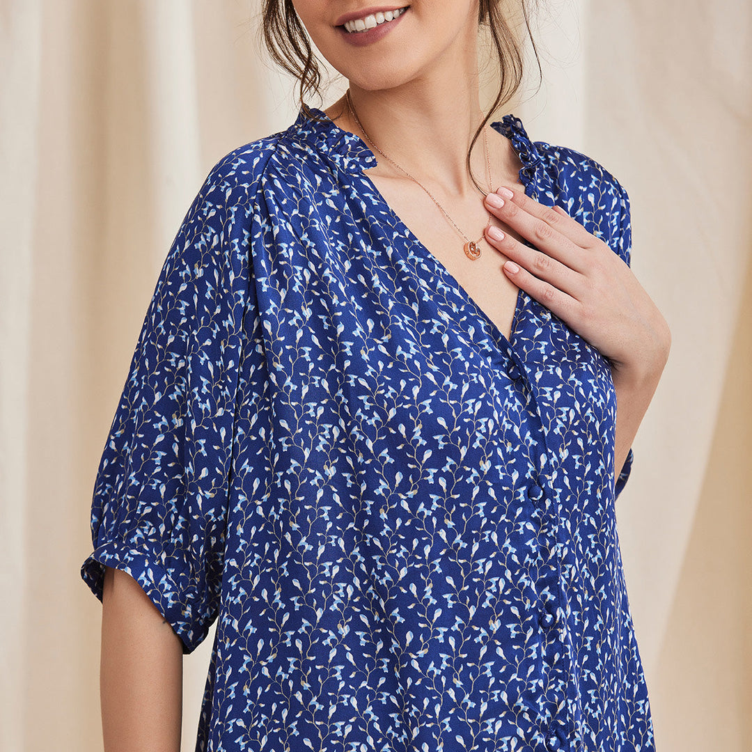 B77 LIVIA Formal Printed Modal Satin Women&