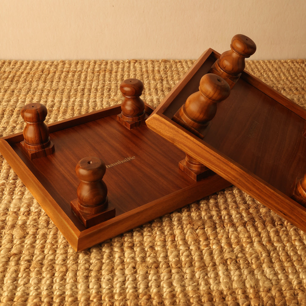 BambaiSe Bajot Medium Sunshine Madala | Teak Wood | 11" x 11"