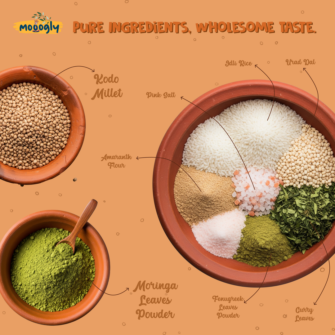 Mooogly Kodo and Moringa Dosa Mix - 200 grams