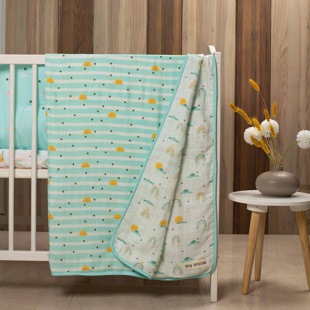 Tiny Snooze Organic Muslin Blanket | 3-Layer Reversible