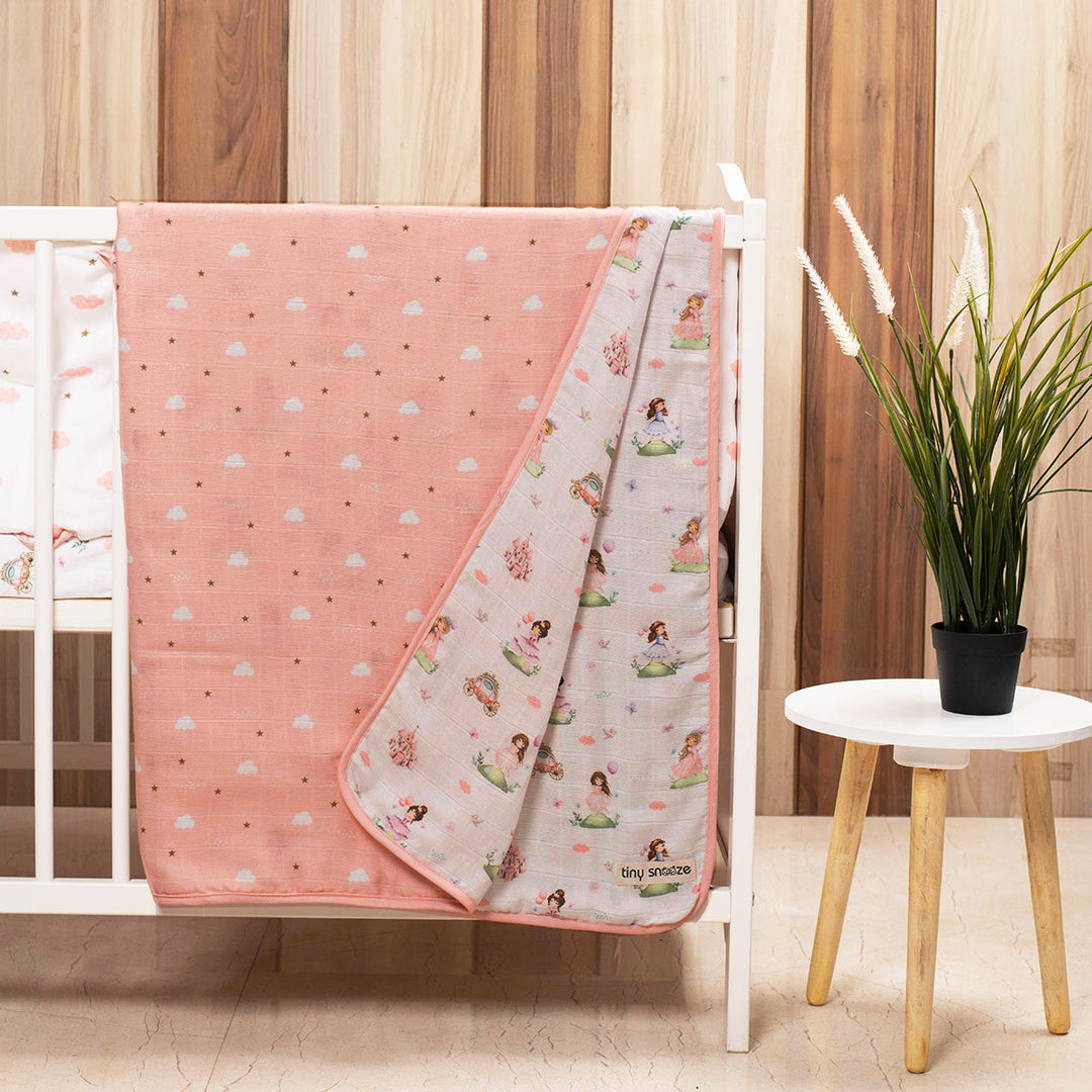 Tiny Snooze Organic Muslin Blanket | 3-Layer Reversible