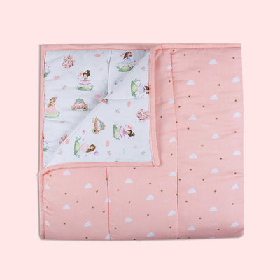 Tiny snooze organic quilt- fairytale