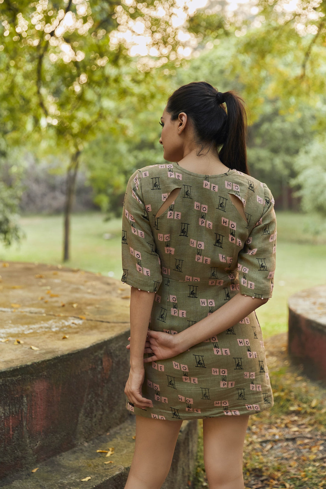 Hopeful soul short dress in linen
