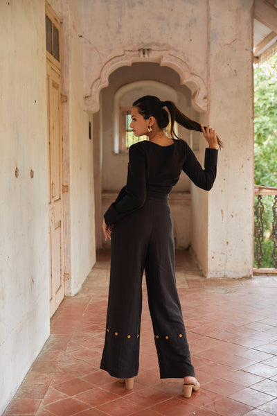 Perched Black Jumpsuit