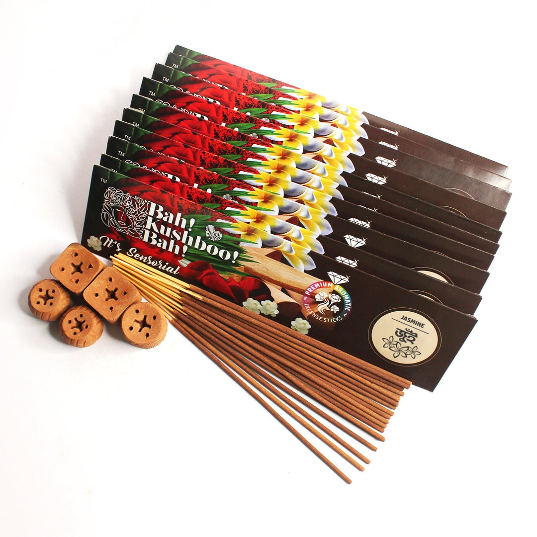 Bah Kushboo Bah Premium Envelope JASMINE Pack Aromatic Incense Sticks (500 gm) - Suspire