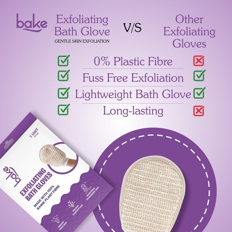 BAKE Exfoliating Bath Glove with Ramie plant Fibre - Suspire