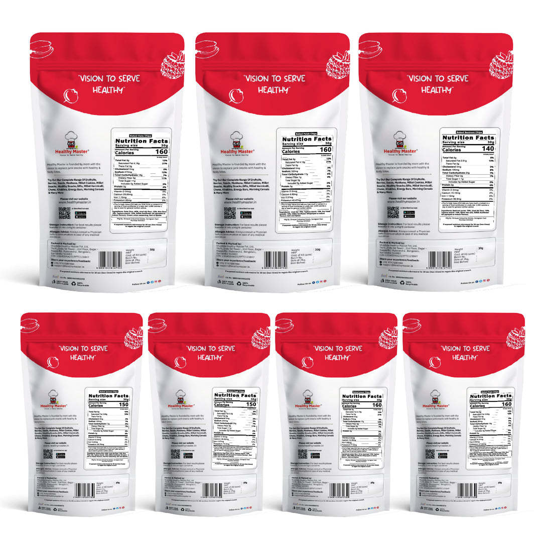 Healthy Master Light & Crispy Chips Combo ( 7 chips ) 210 g - 30 g Each