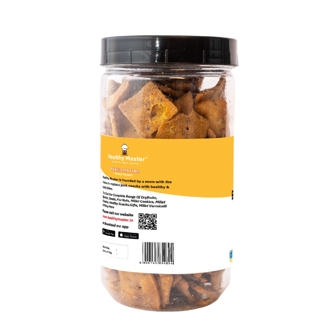 Healthy Master Baked Makai Masala Mathri 250g | Baked Mathri for HEALTHY Lifestyle