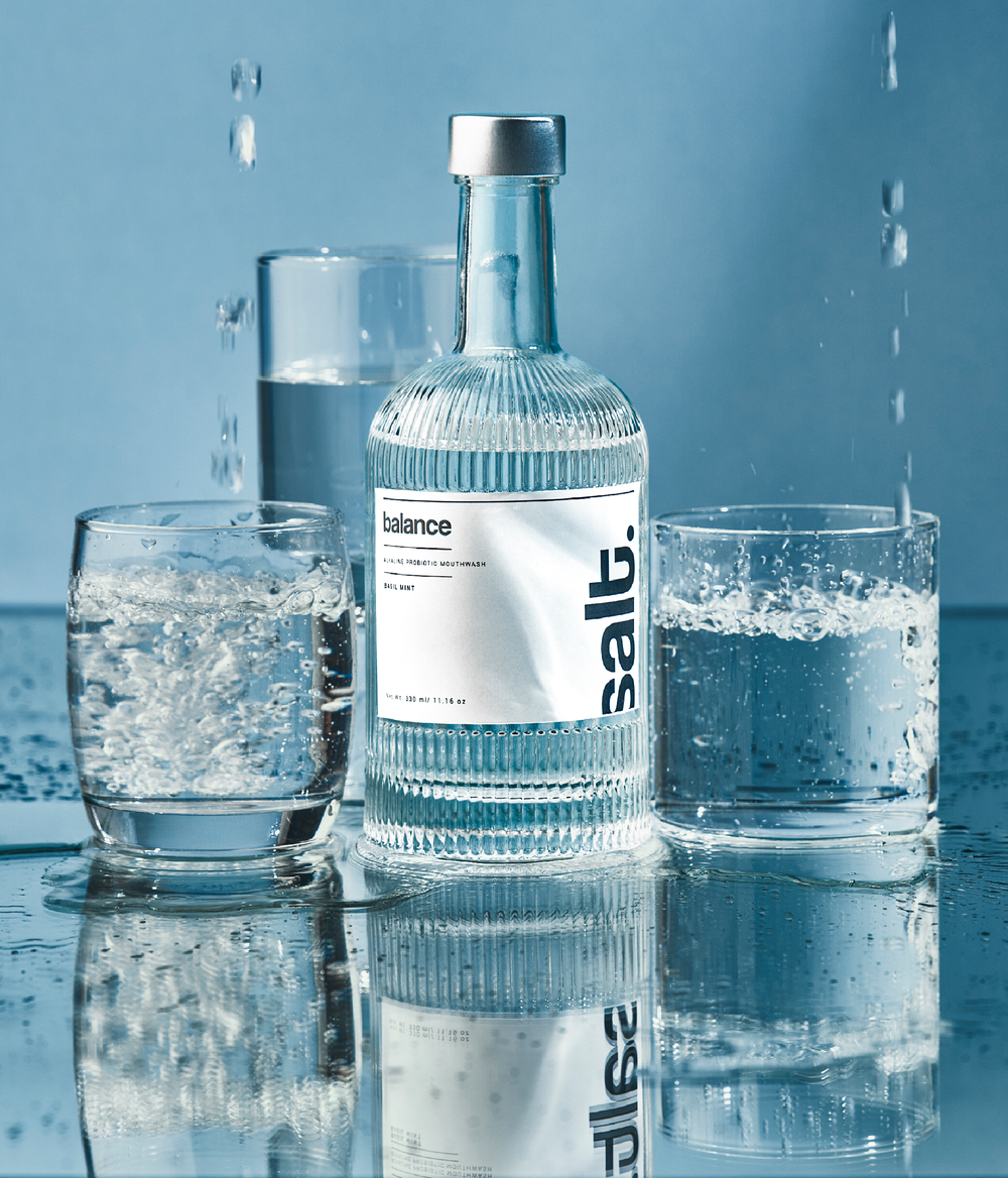 Salt Oral Care Balance Alkaline Pro-Biotic Mouthwash - Basil Mint | 330ml