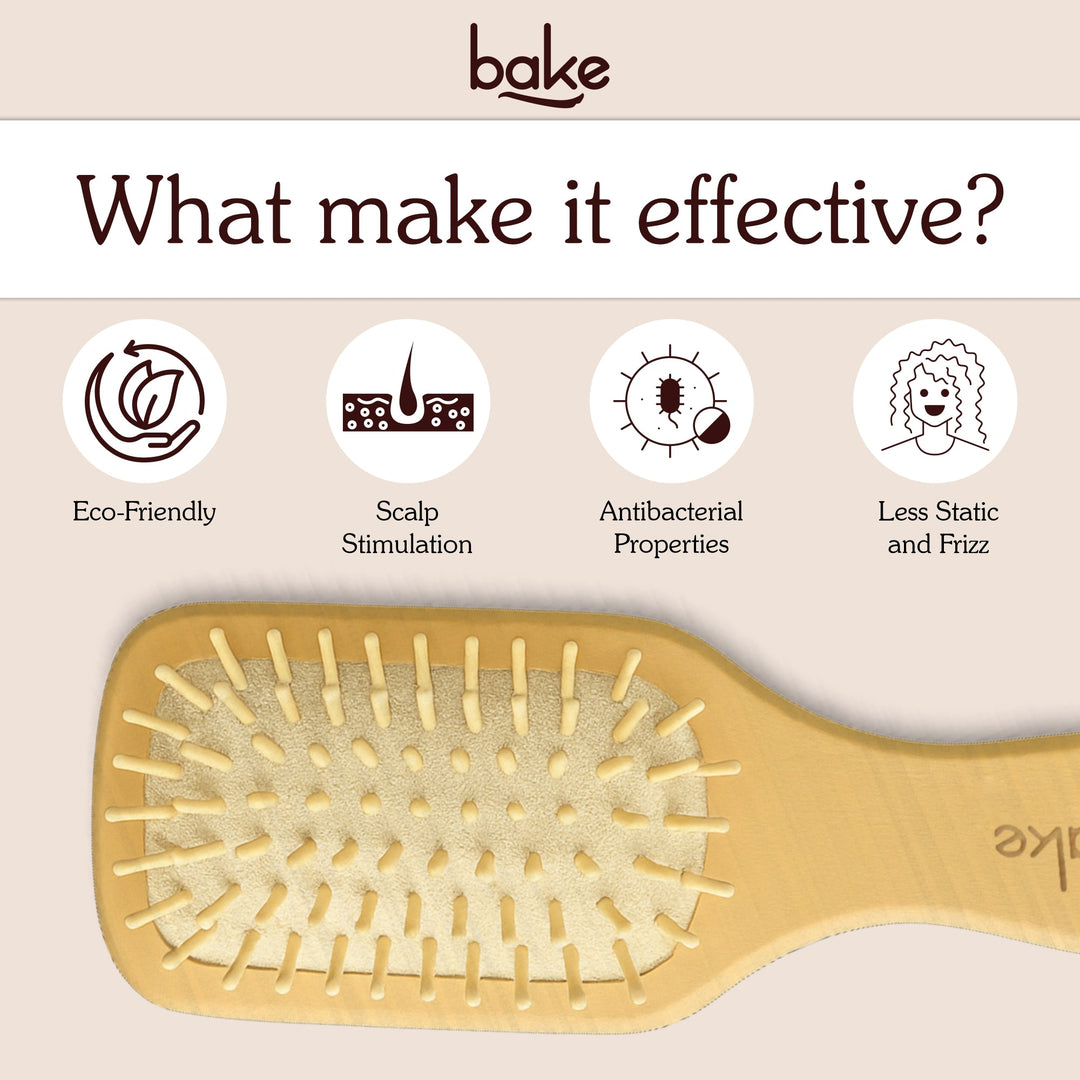 Bamboo Buddy Wooden Hair Brush For Promotes Hair Growth - 1Pc - Suspire