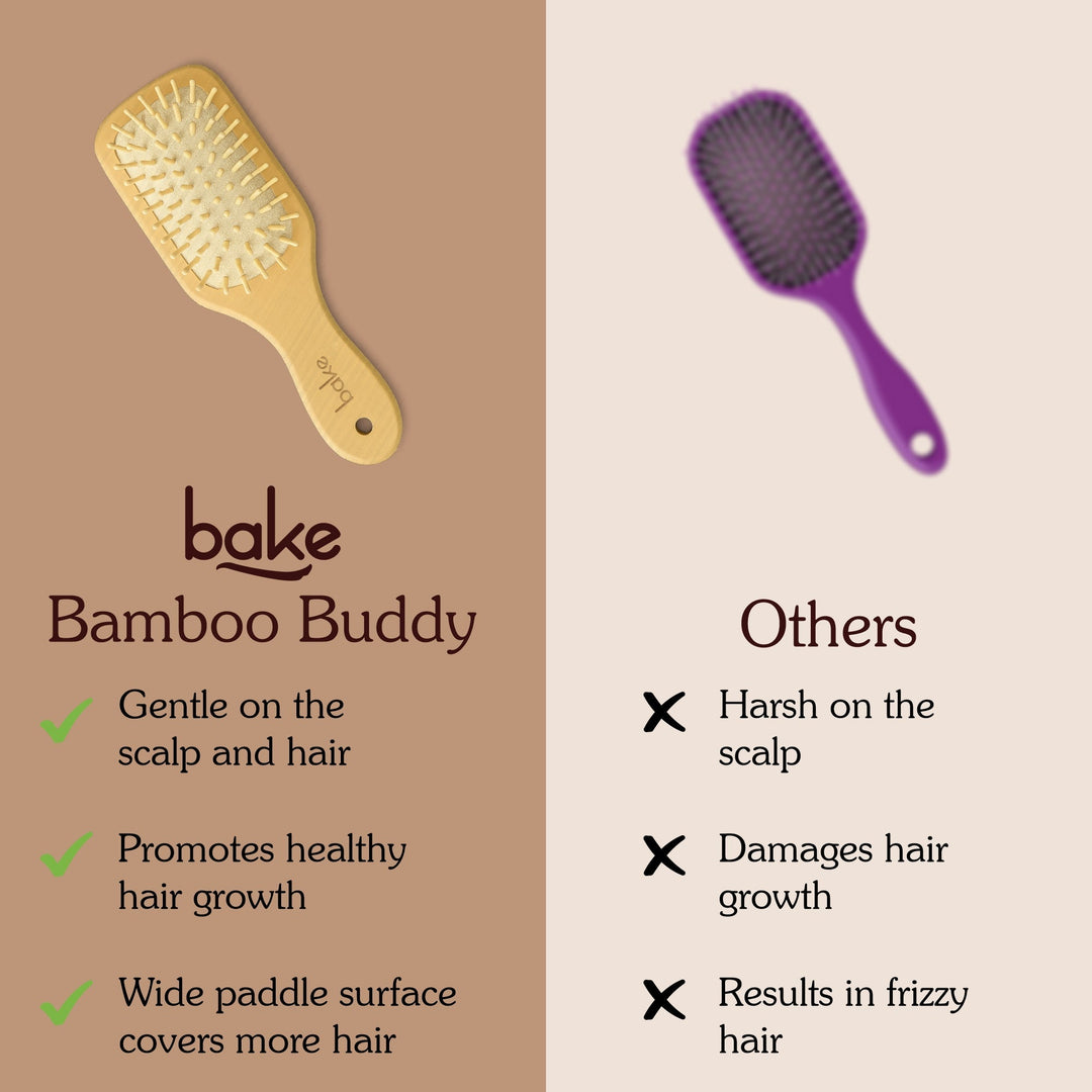 Bamboo Buddy Wooden Hair Brush For Promotes Hair Growth - 1Pc - Suspire
