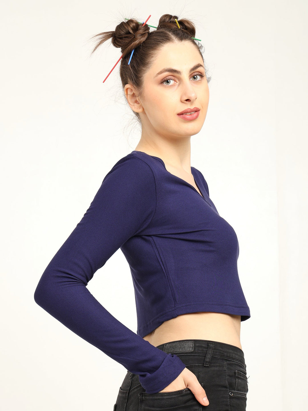 Bamboo Crop Top with Bell Sleeves | Trendy Gen Z Fashion | Eco - Friendly - Suspire