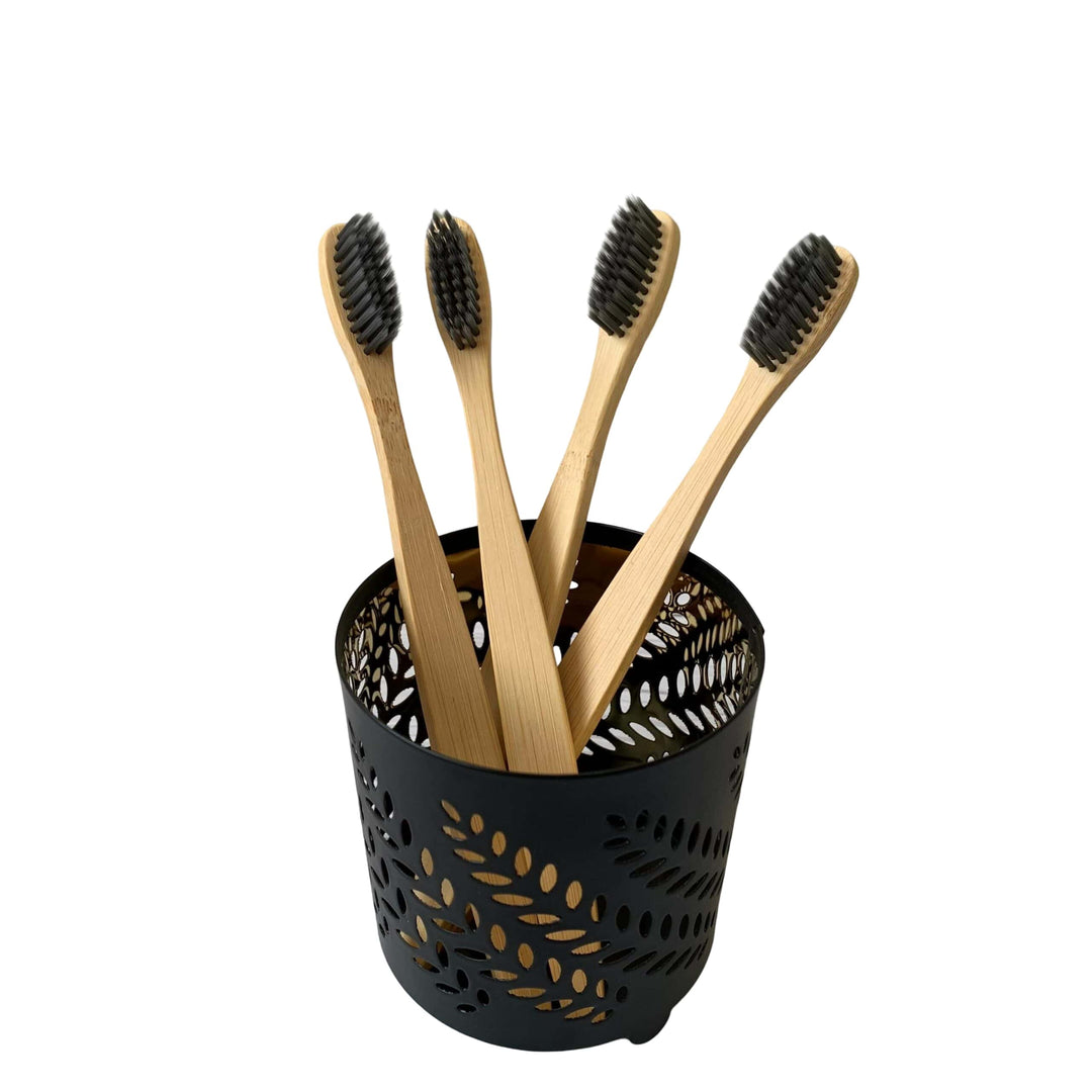 Tanman Organics Bamboo ToothBrush Charcoal Infused | Bio degradable