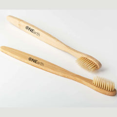 ONEarth Bamboo Toothbrush - Pack of 2 Natural