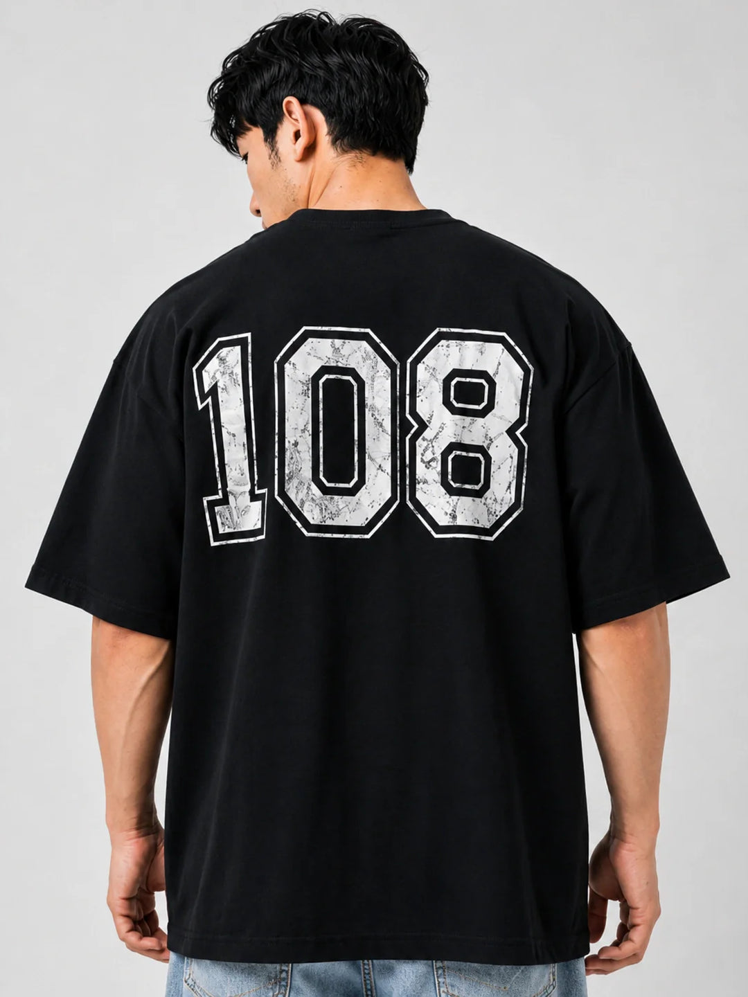 Bamboology Men’s Bamboo Oversized Black T-Shirt | Jersey No. 108