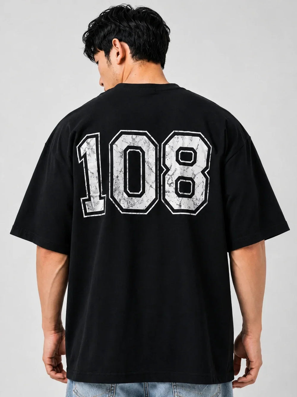 Bamboology Men’s Bamboo Oversized Black T-Shirt | Jersey No. 108