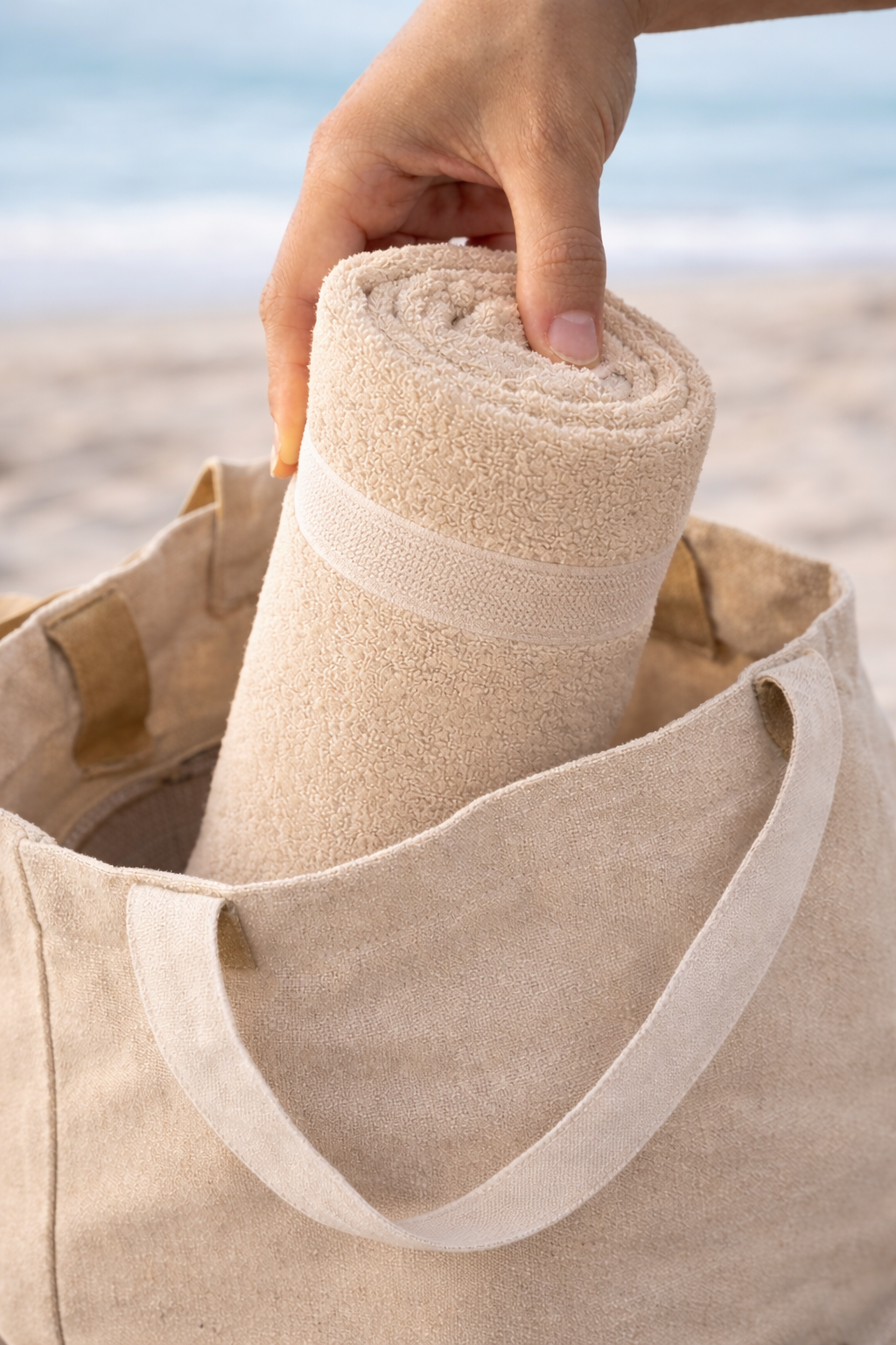 Luxuriously Soft Bamboo Bath Towel Beige