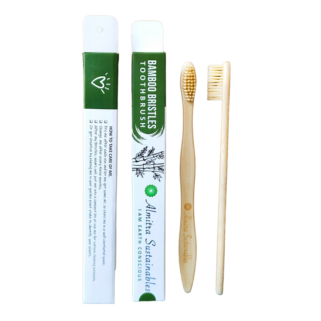 Almitra Sustainables Bamboo Bristle Toothbrush (Pack of 2)