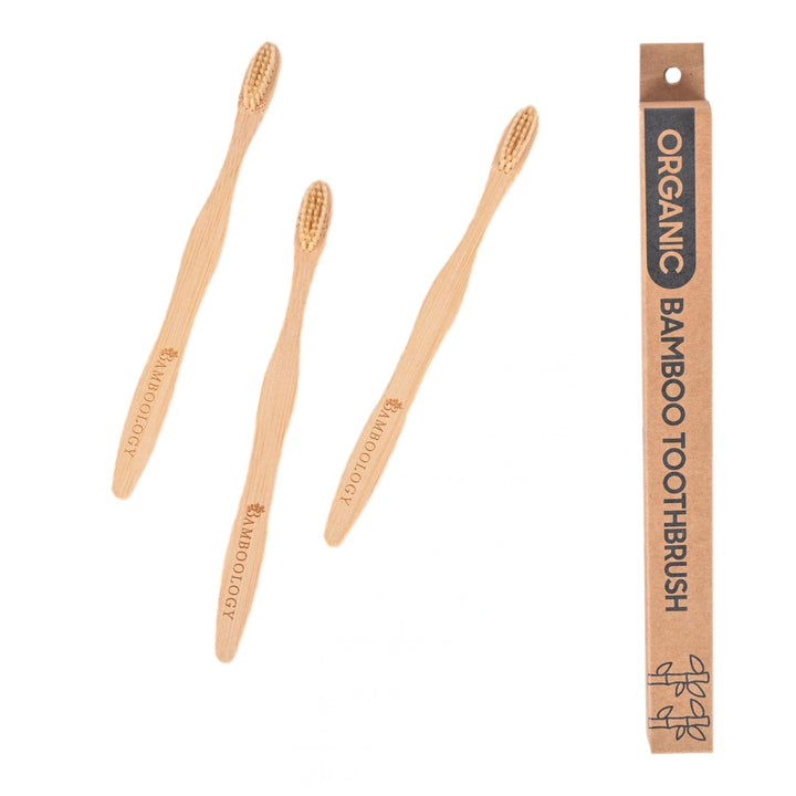 Bamboology Trends Bamboo Toothbrush With Plant Based Bristles | Pack of 3 - Suspire