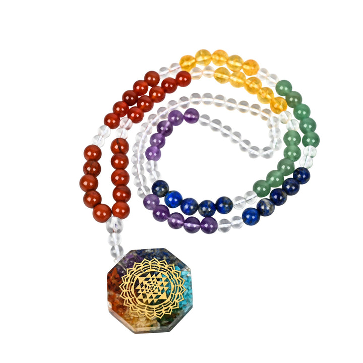 Bamboology Trends Seven Chakra Healing Crystal Certified Gemstone Mala - Suspire