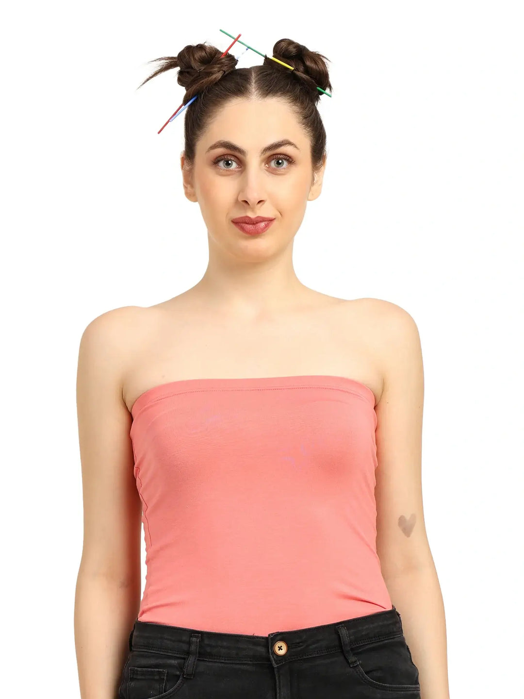 Bamboology Trends Peach Bamboo Tube Top For  Woman And Girls