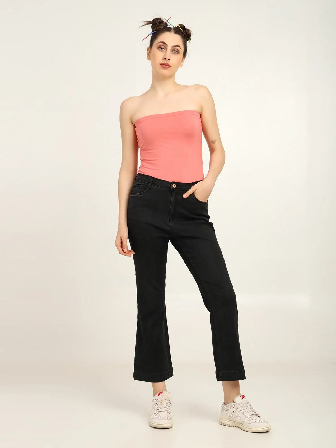 Bamboology Trends Peach Bamboo Tube Top For  Woman And Girls