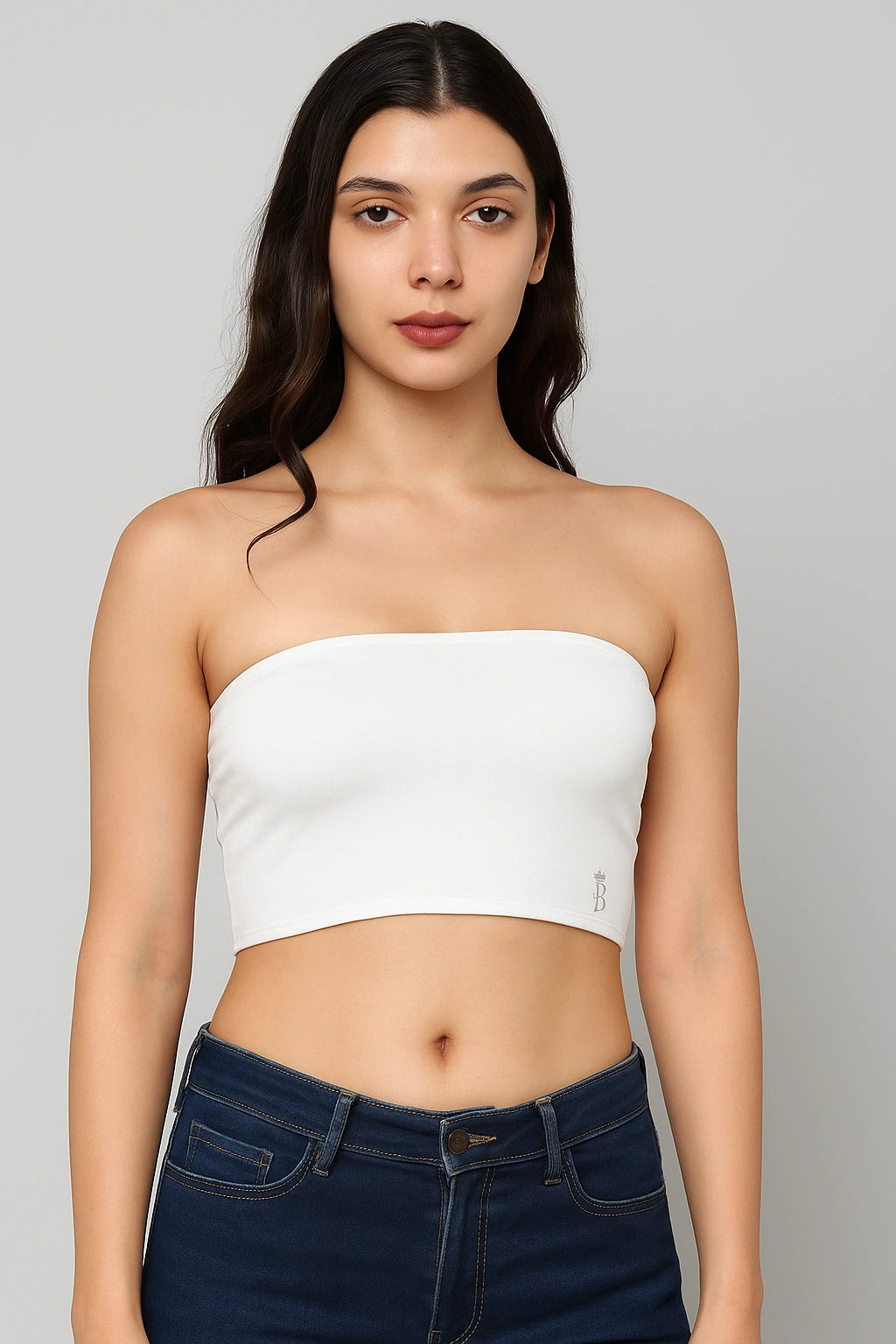 Bamboology Trends White Bamboo Tube Top For Woman And Girls