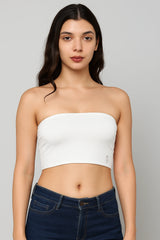 Bamboology Trends White Bamboo Tube Top For Woman And Girls