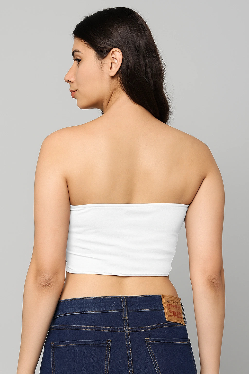 Bamboology Trends White Bamboo Tube Top For Woman And Girls