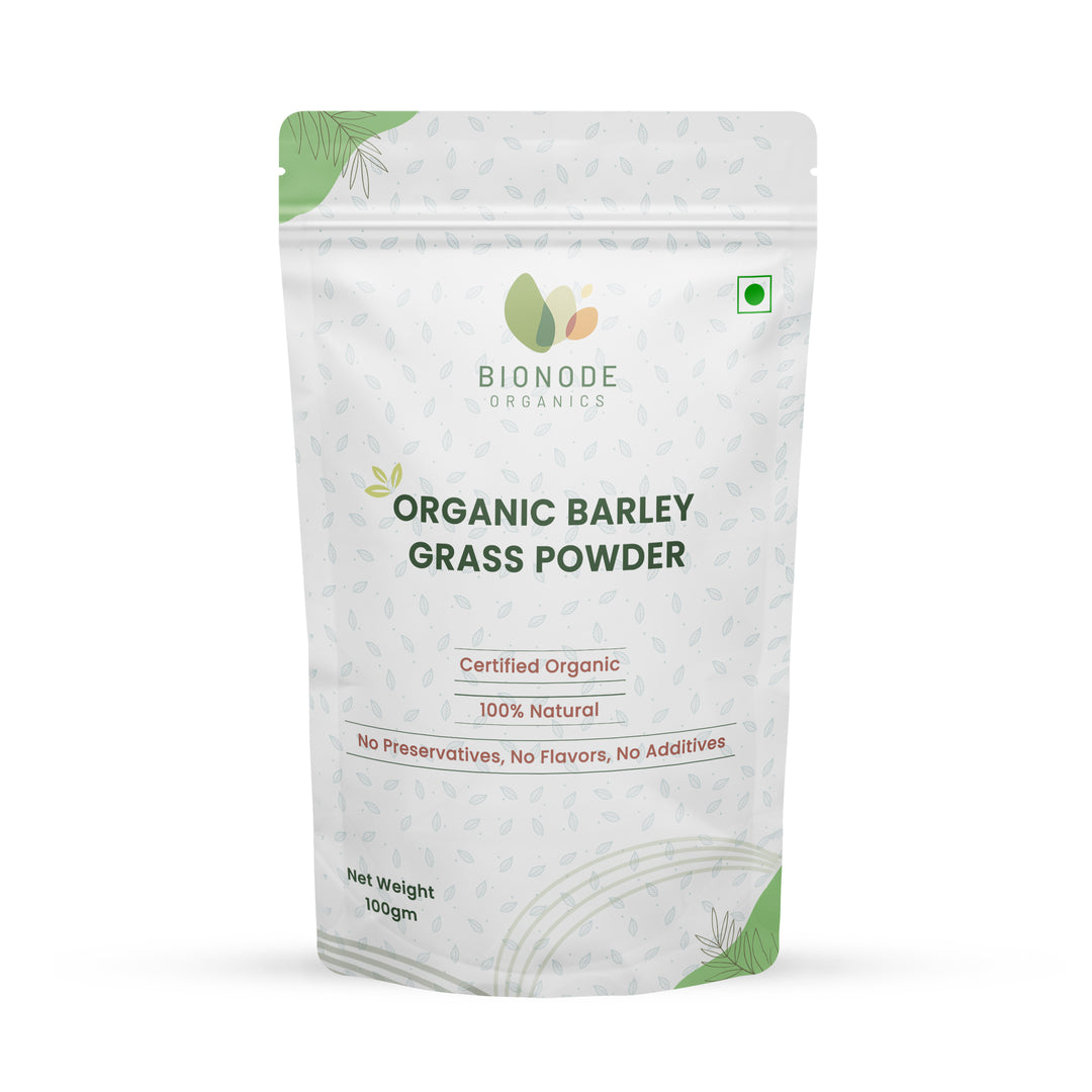 Bionode Organics Certified Organic Barley Grass Powder | Barley Powder for Face | Pack of 2
