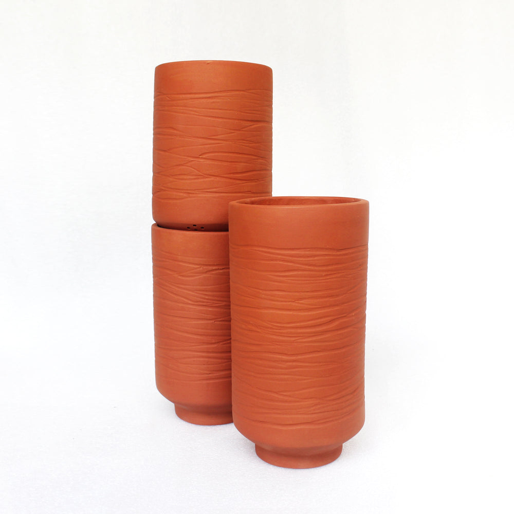 CraftLipi BARREL (L) Terracotta Planters