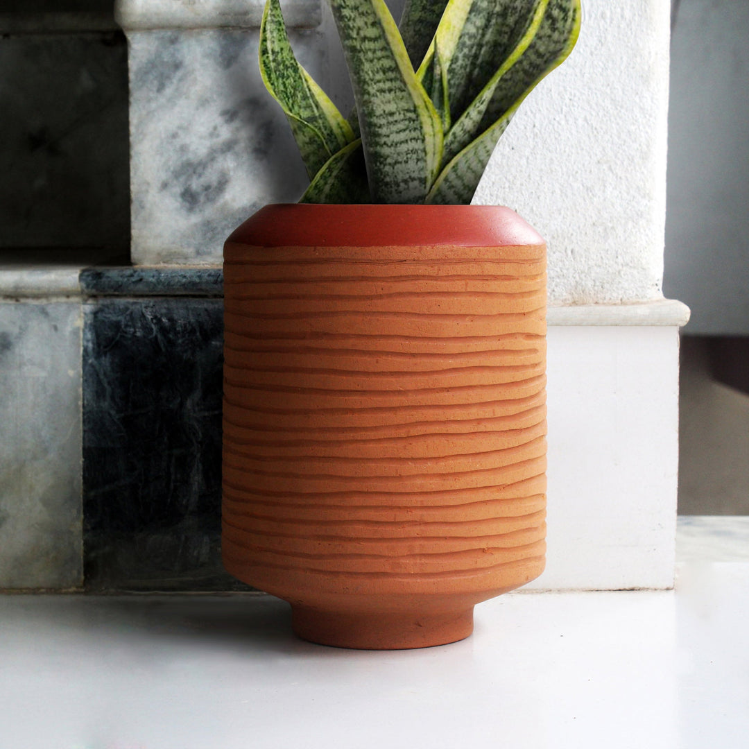 BARREL XL Terracotta Planter - Suspire