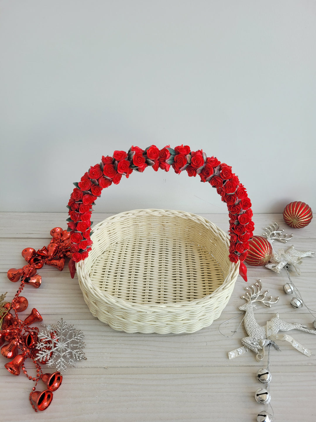 THE ASF SHOP The Red-Rosette Cane Basket