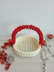 THE ASF SHOP The Red-Rosette Cane Basket