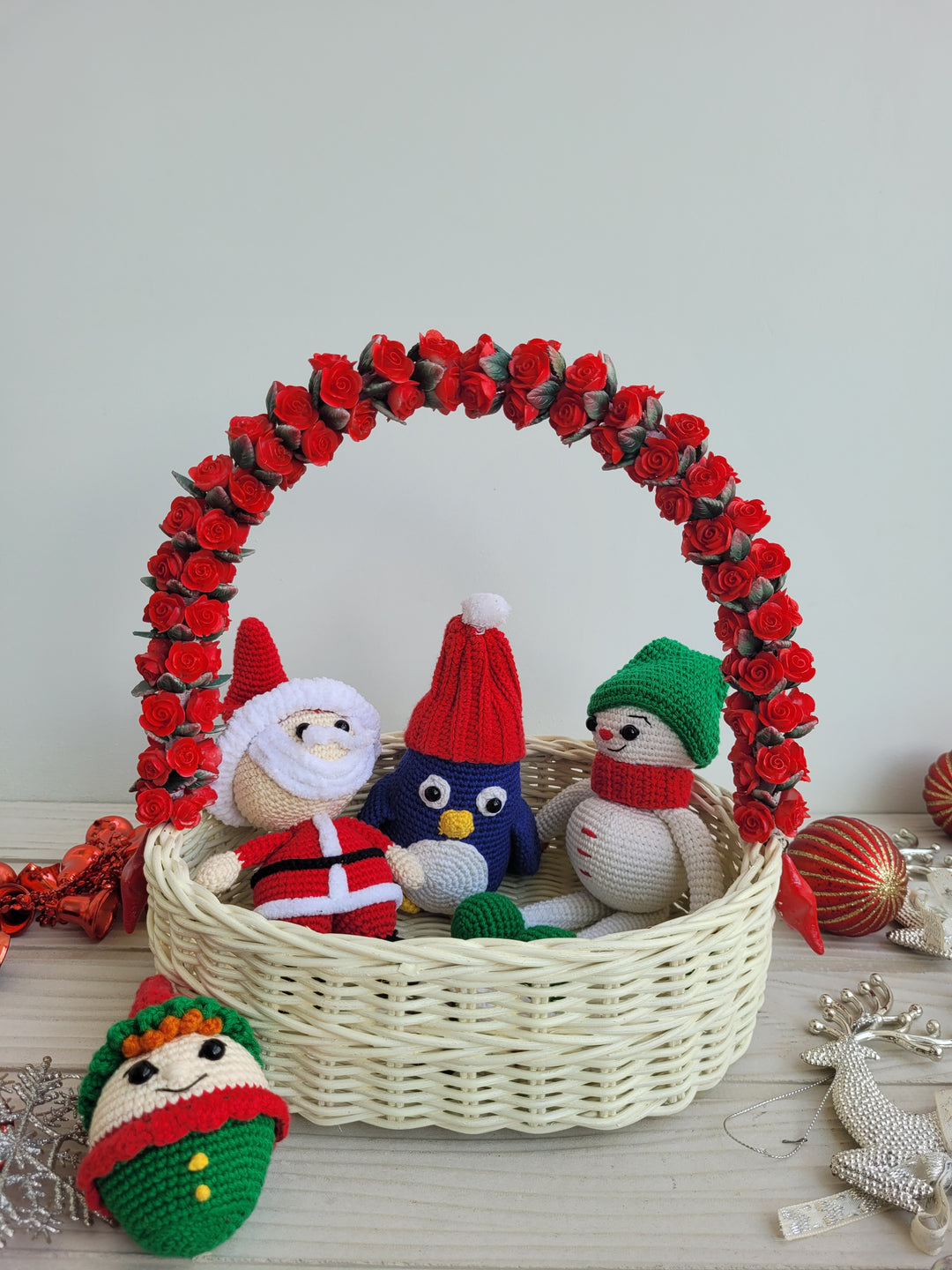 THE ASF SHOP The Red-Rosette Cane Basket