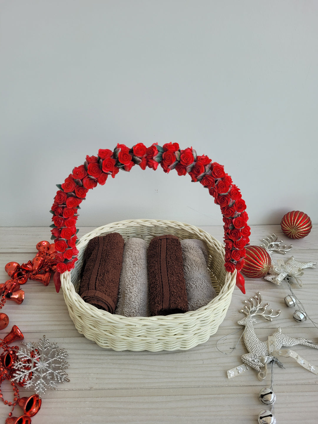 THE ASF SHOP The Red-Rosette Cane Basket